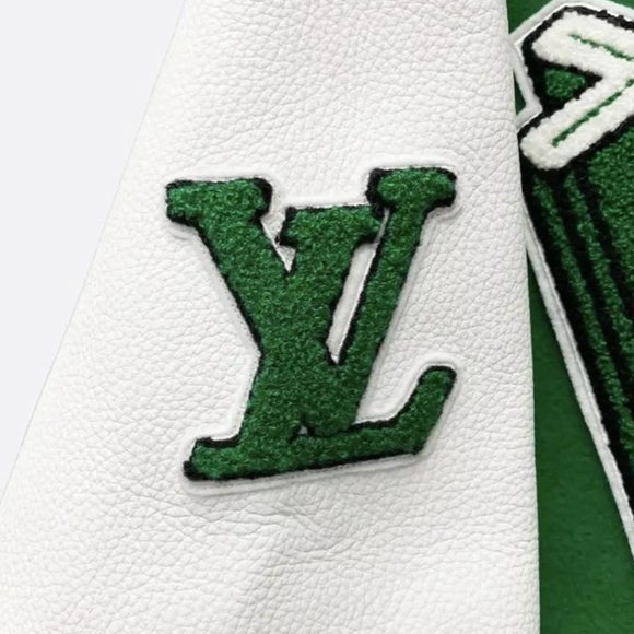 Men’s Louis Vuitton Green Wool Leather LV Varsity Jacket 46 Large - Picture 6 of 13